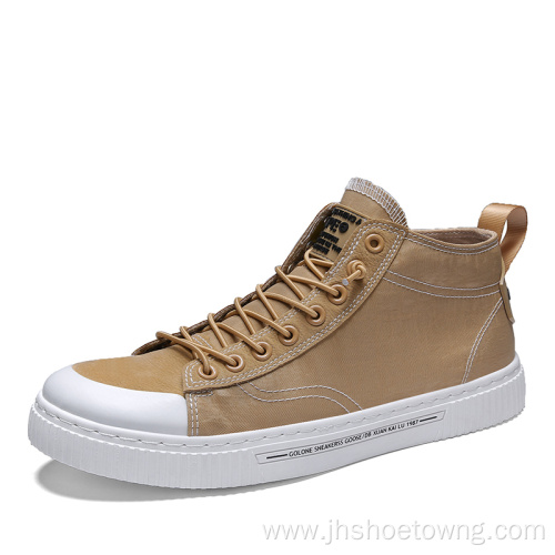 High top polyester mesh fabric casual men shoes